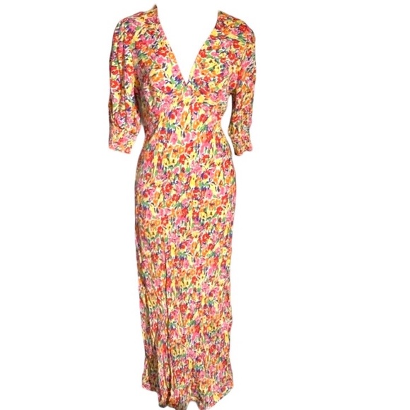 RIXO For Target Multicolor Floral Puff Sleeve Dress Limited Edition size… - Picture 1 of 14
